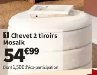 Chevet 2 tiroirs Mosaik