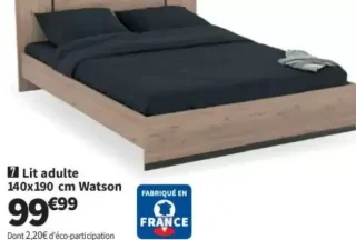 Lit adulte 140x190 cm Watson