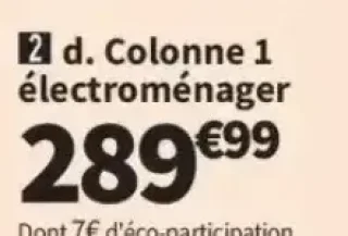 Colonne 1 électroménager