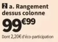 Rangement dessus colonne