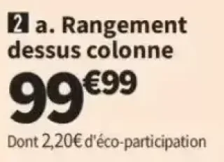 Rangement dessus colonne
