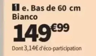 Bas de 60 cm Bianco