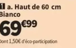 Haut de 60 cm Bianco
