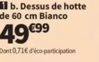 Dessus de hotte de 60 cm Bianco