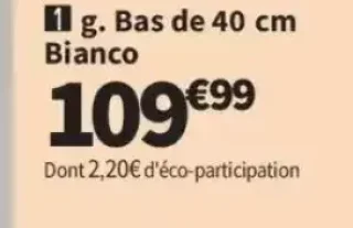 Bas de 40 cm Bianco