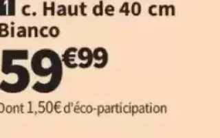 Haut de 40 cm Bianco