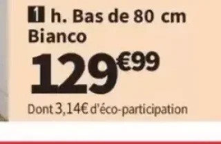 Bas de 80 cm Bianco
