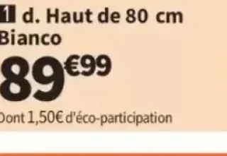 Haut de 80 cm Bianco