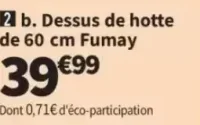 Dessus de hotte de 60 cm Fumay