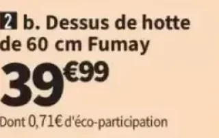Dessus de hotte de 60 cm Fumay