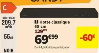 Candy CFT610/4N/1 Hotte classique 60 cm