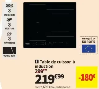 Hotpoint HS3960BNE Table de cuisson à induction