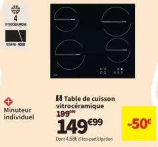 Saba TVS 4600-B23 Table de cuisson vitrocéramique