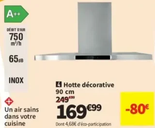 Saba HD600BOX/90/23A Hotte décorative 90 cm