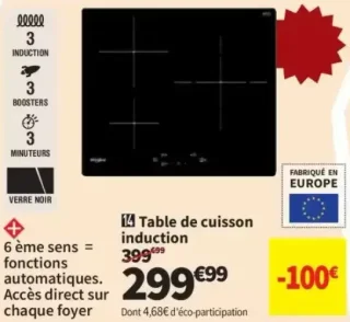 Whirlpool Table de cuisson induction