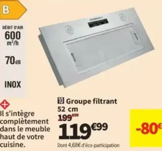 Rosières Groupe filtrant 52 cm