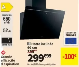 Whirlpool Hotte inclinée 60 cm