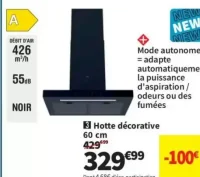 Hotte décorative 60 cm Haier HATS6BCS6BVOC