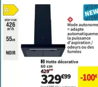 Hotte décorative 60 cm Haier HATS6BCS6BVOC