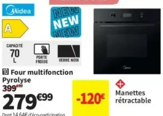 Four multifonction pyrolyse Midea