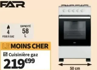 Cuisinière gaz FAR