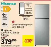 Réfrigérateur 2 portes HISENSE RT422N4ADE