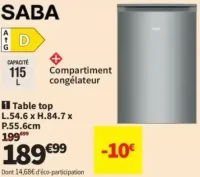Table top SABA RT1006DIX Réfrigérateur