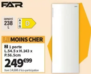 Réfrigérateur 1 porte FAR RTUG2326DW