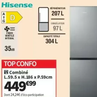 Hisense Réfrigérateur combiné RB300N3ESD