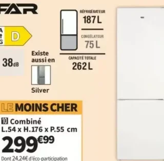 FAR Réfrigérateur combiné CBG2625DW G