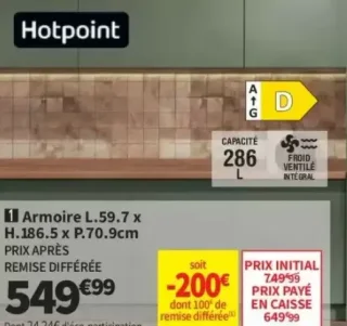 Congélateur Armoire Hotpoint HPMFF6312XBR5E
