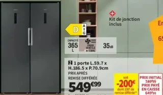 Réfrigérateur 1 porte Hotpoint HPMLF6443XBR5E