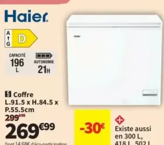Congélateur Coffre Haier HCE200D