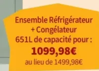 Ensemble Réfrigérateur + Congélateur Hotpoint