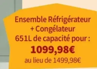 Ensemble Réfrigérateur + Congélateur Hotpoint