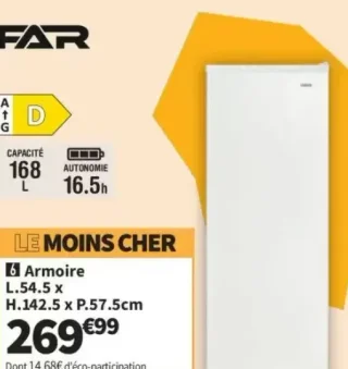 Congélateur Armoire FAR CV166DW