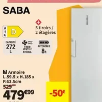 Congélateur Armoire Saba UF272DNFW