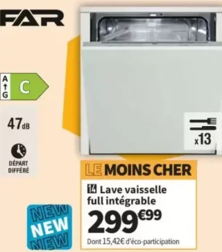 Lave vaisselle full intégrable FAR