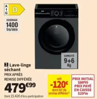 Lave-linge séchant Beko BM3DT4961A