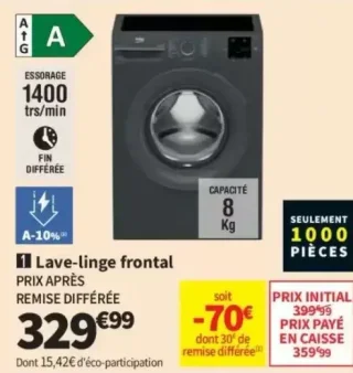Lave-linge frontal Beko BM3WFT38451A