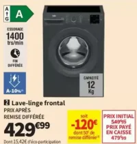 Lave-linge frontal Beko BM0WT41241FB