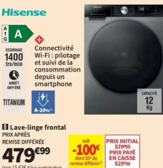 Lave-linge frontal Hisense WF3S1243BT3