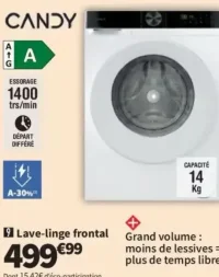 Lave-linge frontal Candy GD 414L9C-S