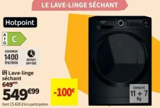 Lave-linge séchant Hotpoint NDD 117489 BDA FR