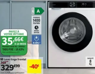 Lave-linge frontal Candy GD 48SB8C-S