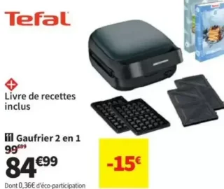 Gaufrier 2 en 1 Tefal SW862BF0