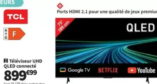 TCL Téléviseur UHD QLED connecté