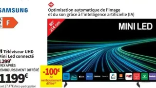 SAMSUNG Téléviseur UHD Mini Led connecté