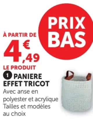 Panière effet tricot