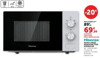 MICRO-ONDES MONOFONCTION HISENSE 20L